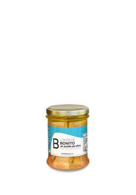 Lomos de Bonito en aceite oliva 212ml cristal JJJ