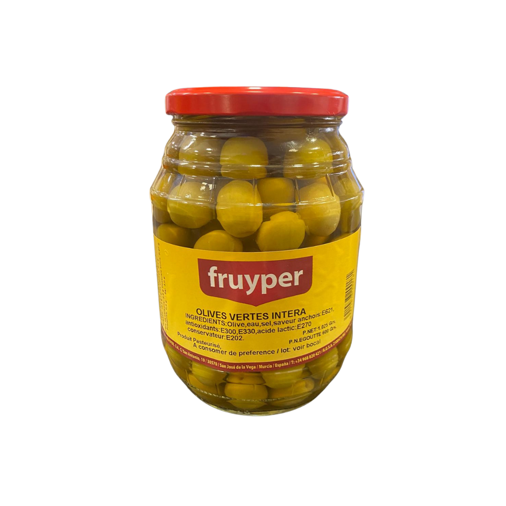 Olives vertes goût anchois 600g