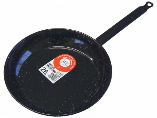 Poelle émaillée avec manche 18cm