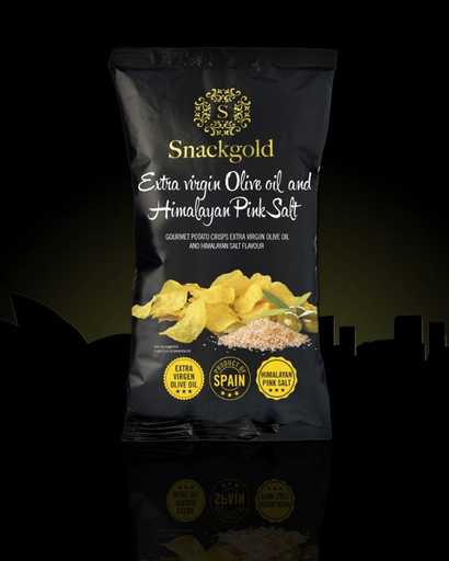[0011011D] Chips huile d'olive extra vierge et sel rose d'Himalaya 125g SNACKGOLD  
